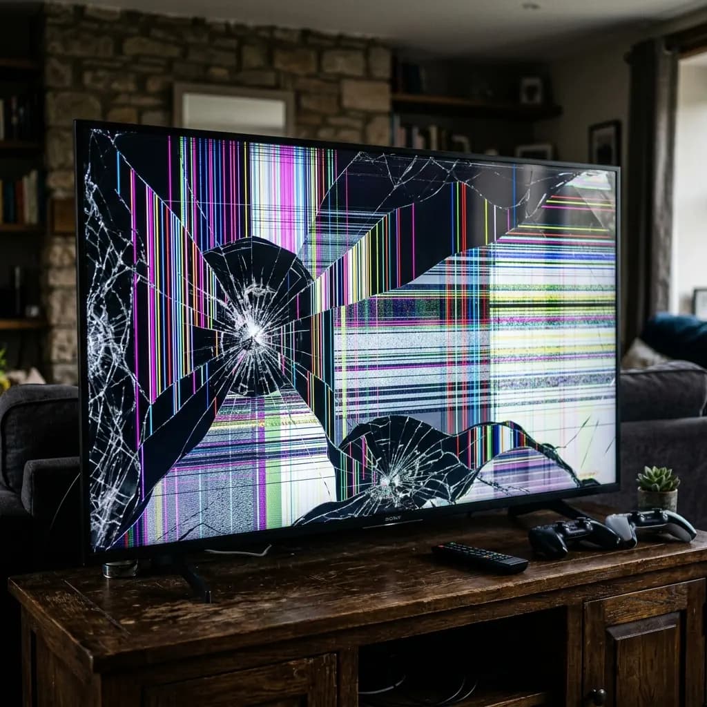 Shattered Smart TV LED display assembly replacement